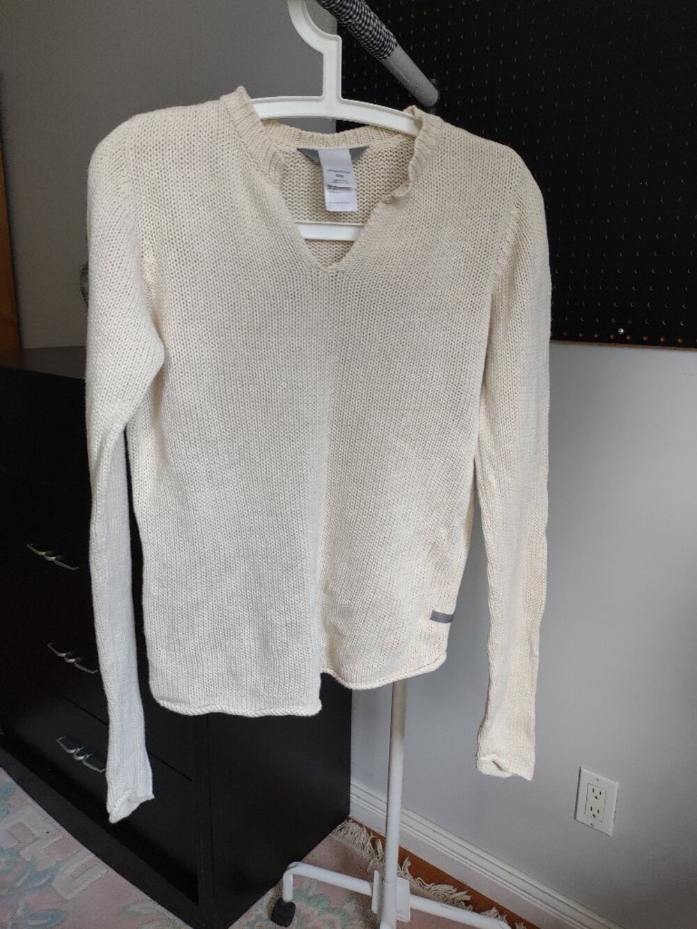 Vintage The North Face lifestyle knitted sweater cotton blend cream size M